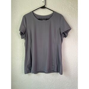 Tek Gear Athletic T-Shirt DRYTEK Activewear Top Gray Short Sleeve XL